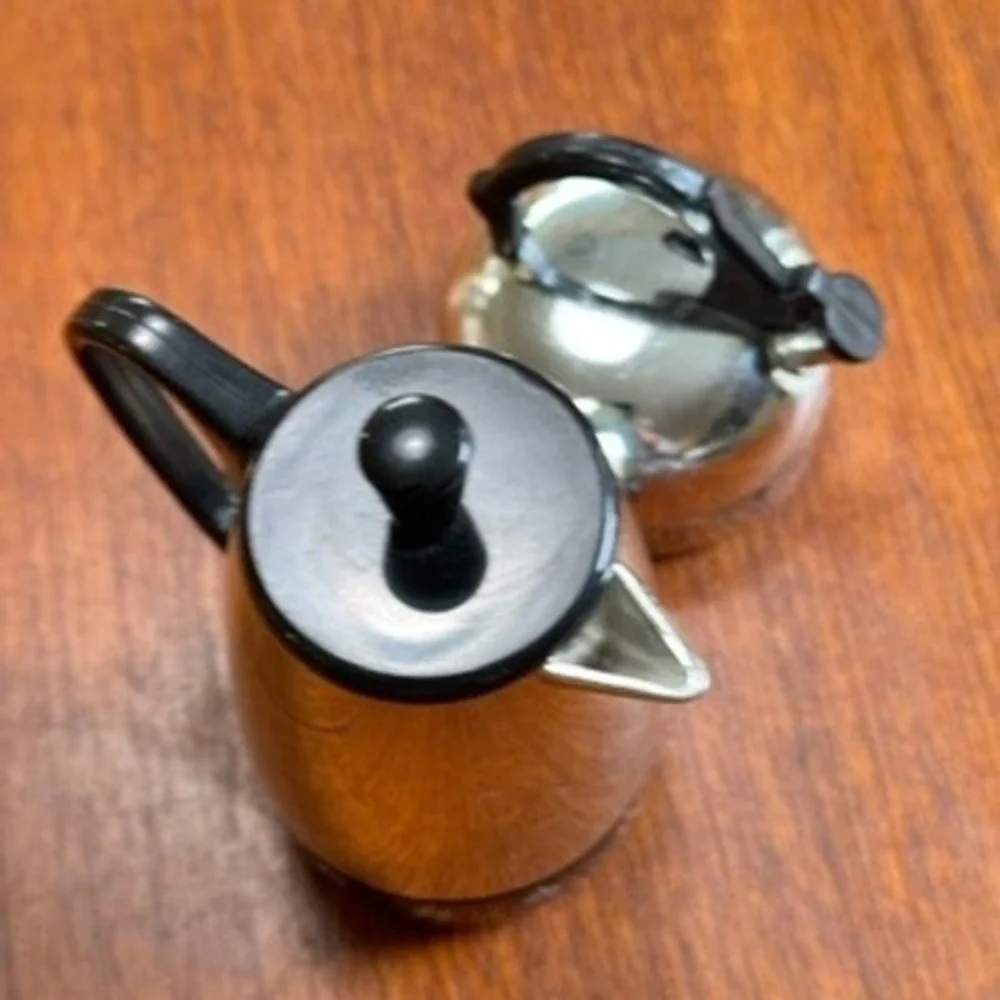 Vintage Chrome Coffee Percolator Tea Kettle Novelty Kitchen Timers WORKS MCM